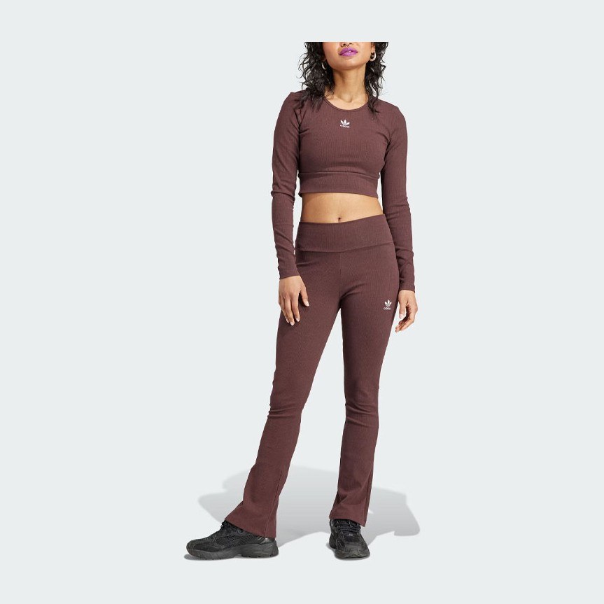 adidas originals Essentials Rib Flared Pants Logo