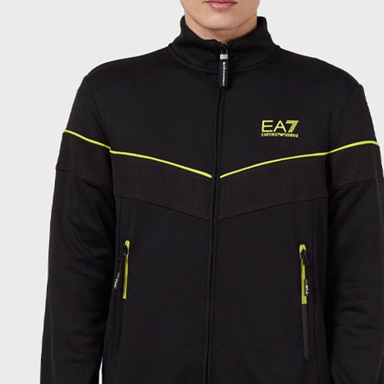 Emporio Armani FW21 Logo Zip Sweatshirt Black