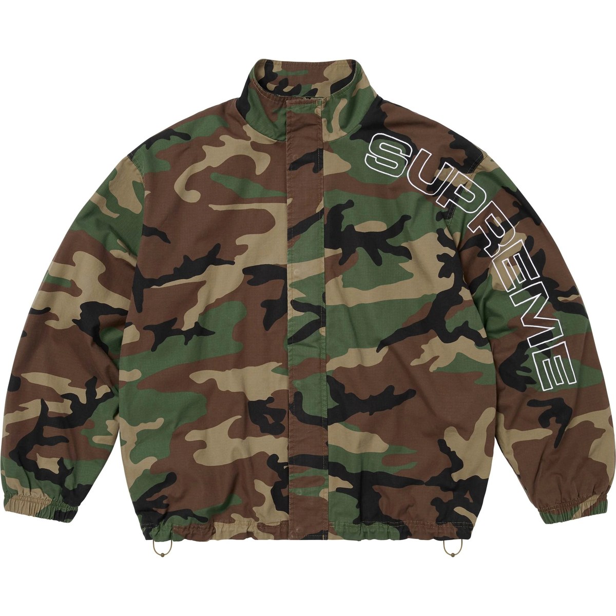 Supreme FW25 WEEK1 Spellout Embroidered Ripstop Track Jacket