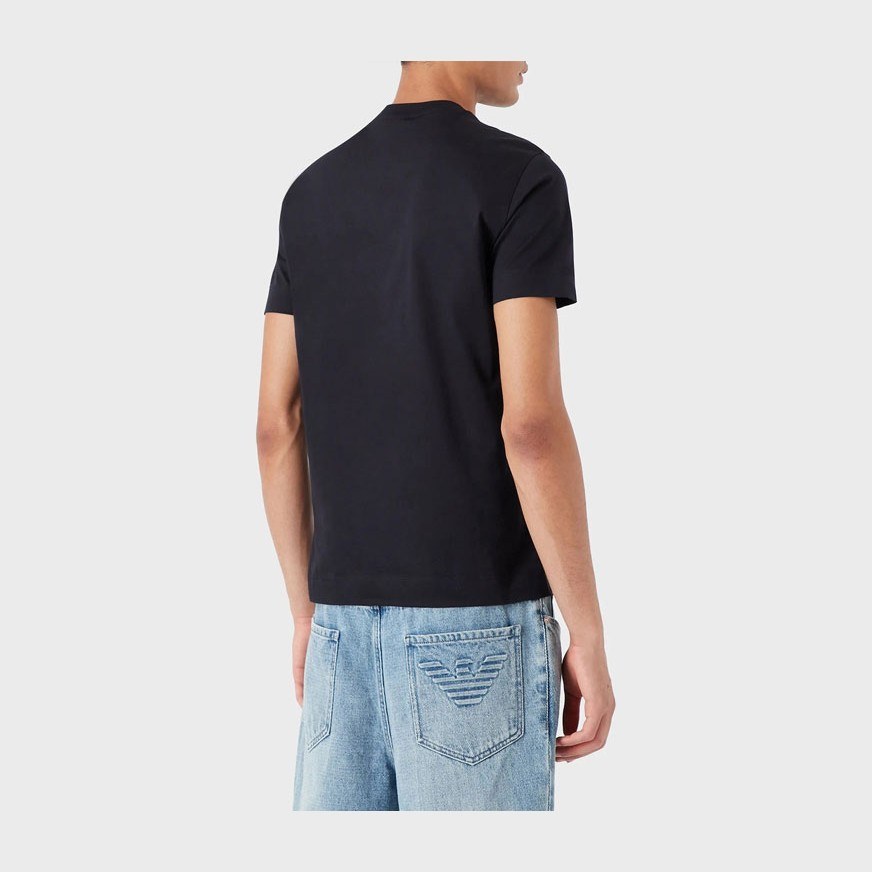 Emporio Armani FW22 Logo T-Shirt Blue