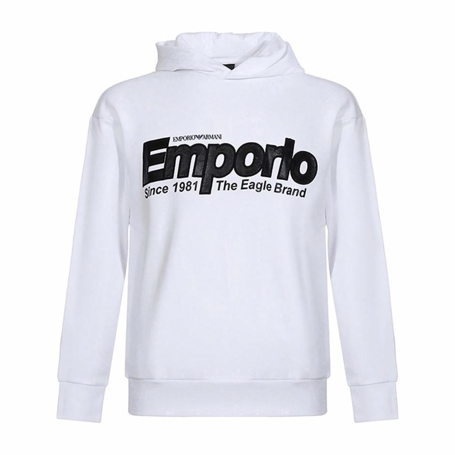 Emporio Armani Logo Hoodie Black