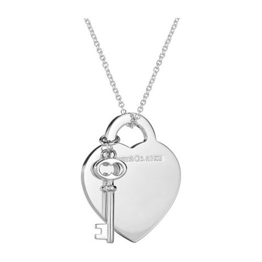 Tiffany & Co. Return to Tiffany Heart Key Pendant Necklace Silver 925