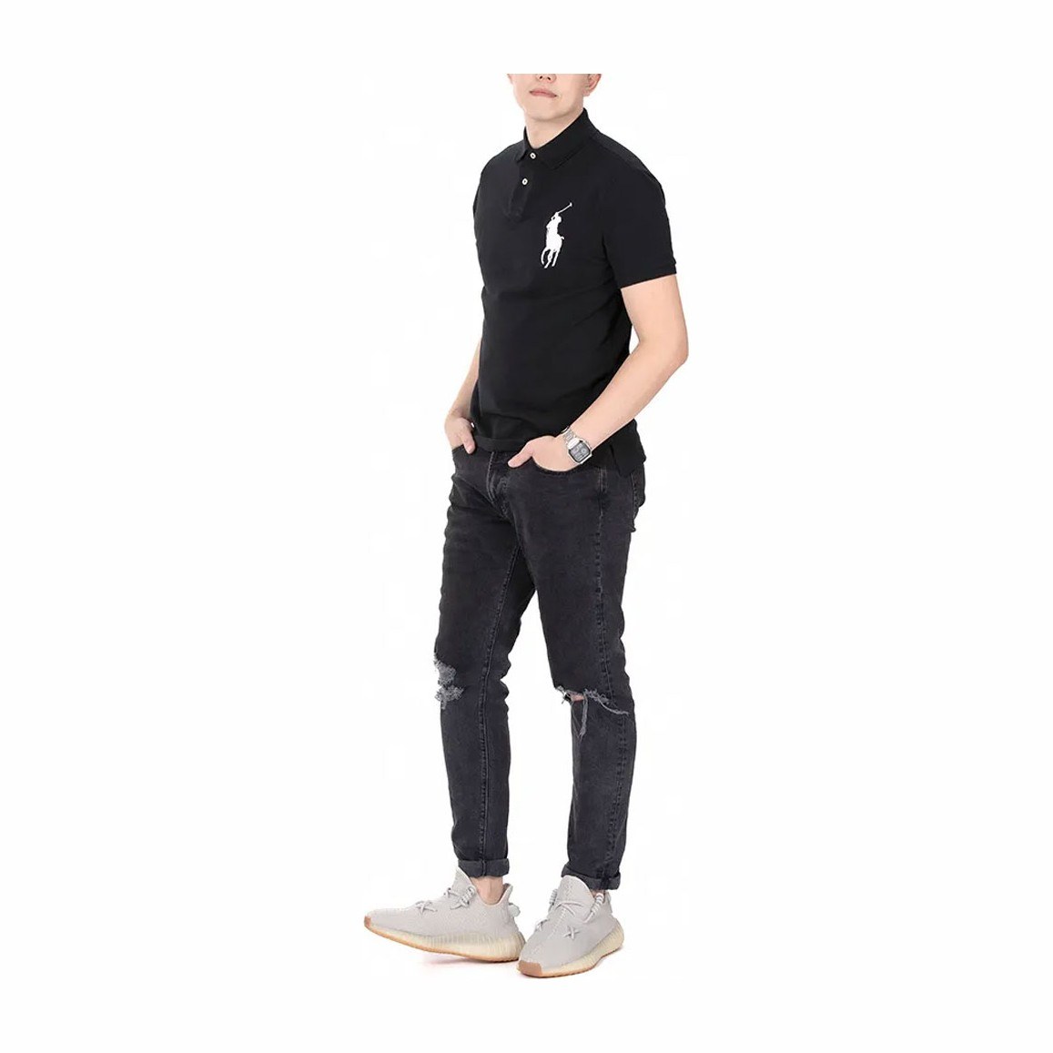 Polo Ralph Lauren Big Pony Logo Polo Shirt Dark Grey