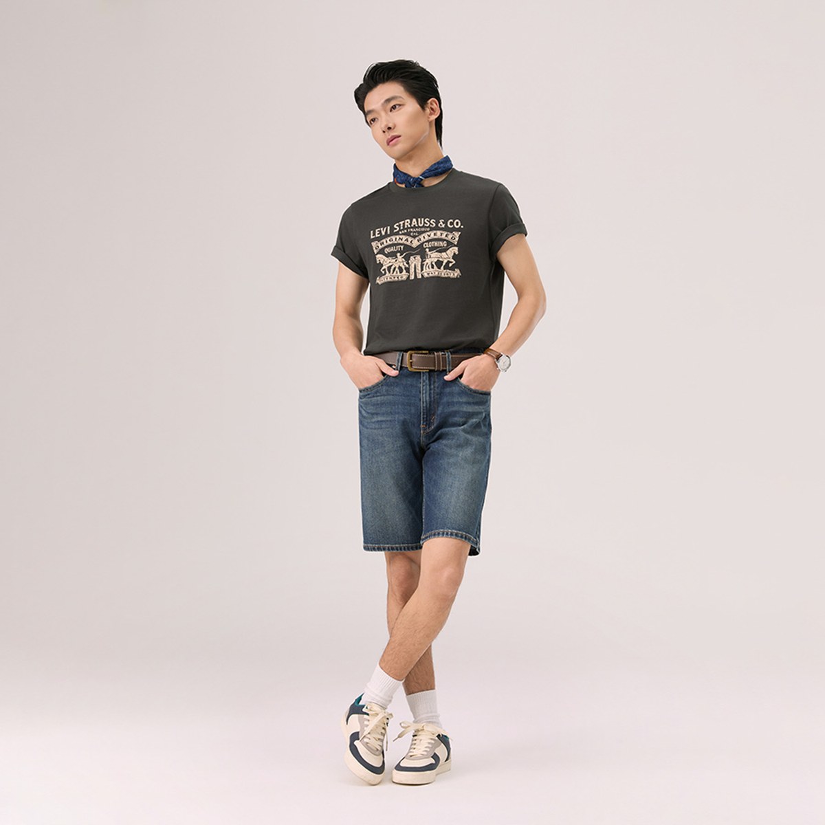 Levi’s SS25 Double Horse Print Knit Tee