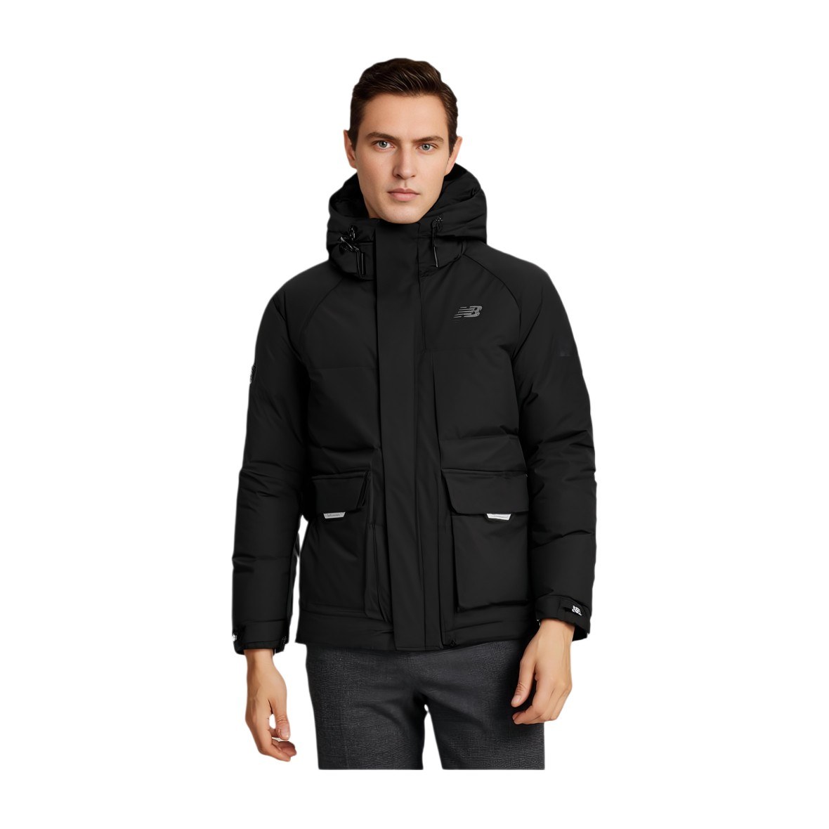 New Balance Down Jacket Hoodie Black