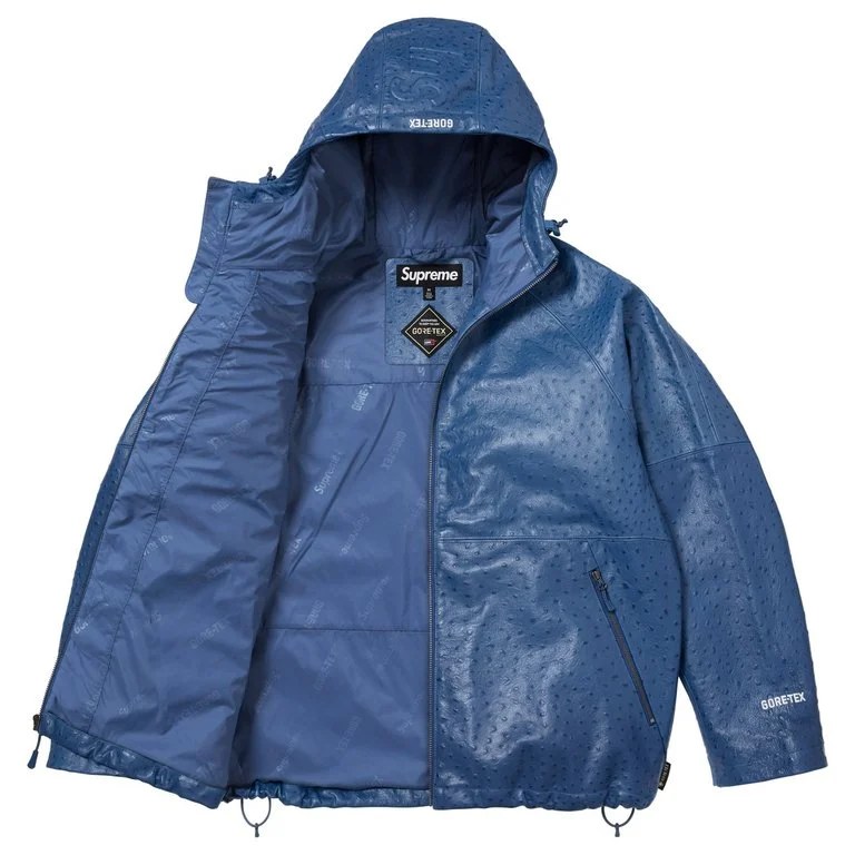 Supreme SS26 WEEK6 GORE-TEX Ostrich Embosssed Leather Jacket