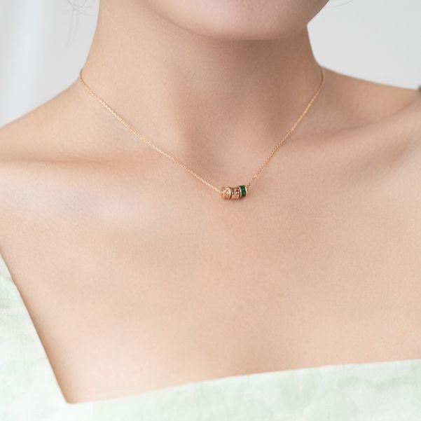 Fashion Green Gemstone Necklace