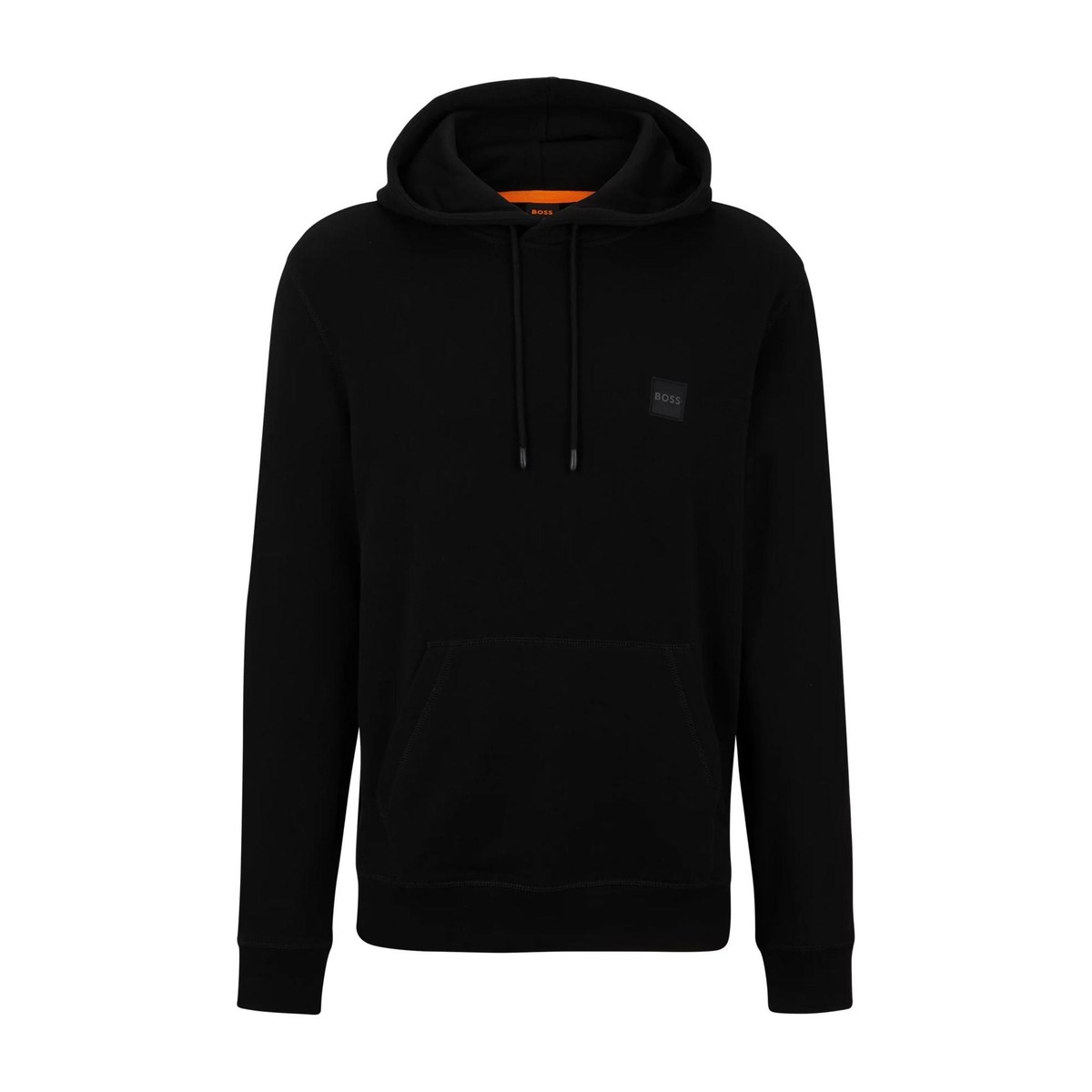 HUGO BOSS Cotton-Terry Hoodie With Logo Patch Logo