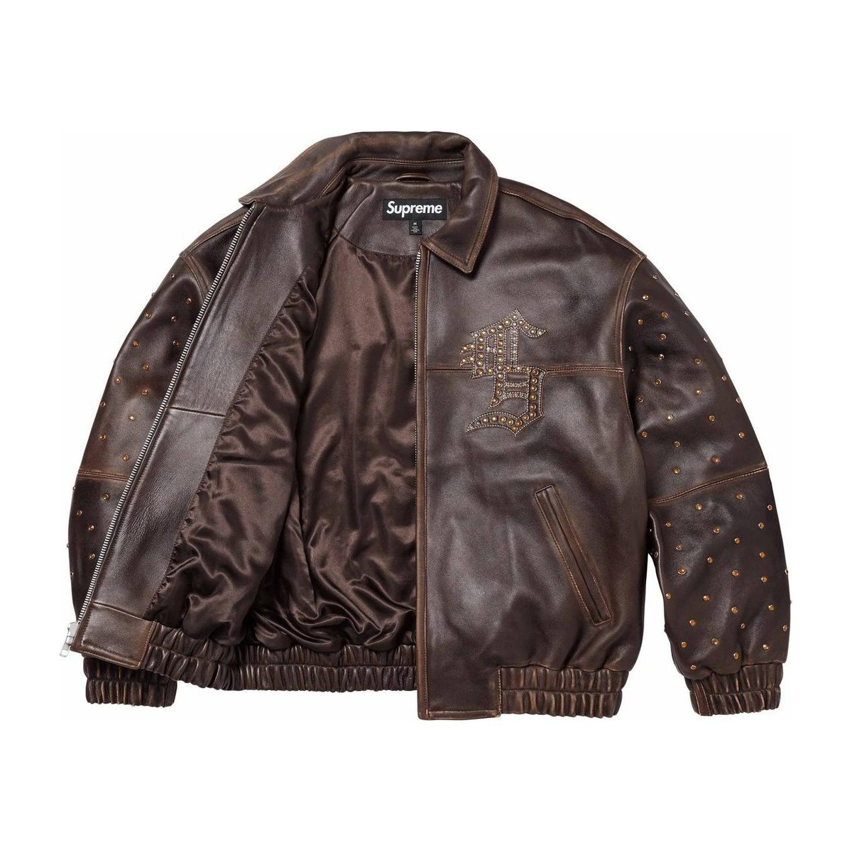 Supreme Gem Studded Leather Jacket