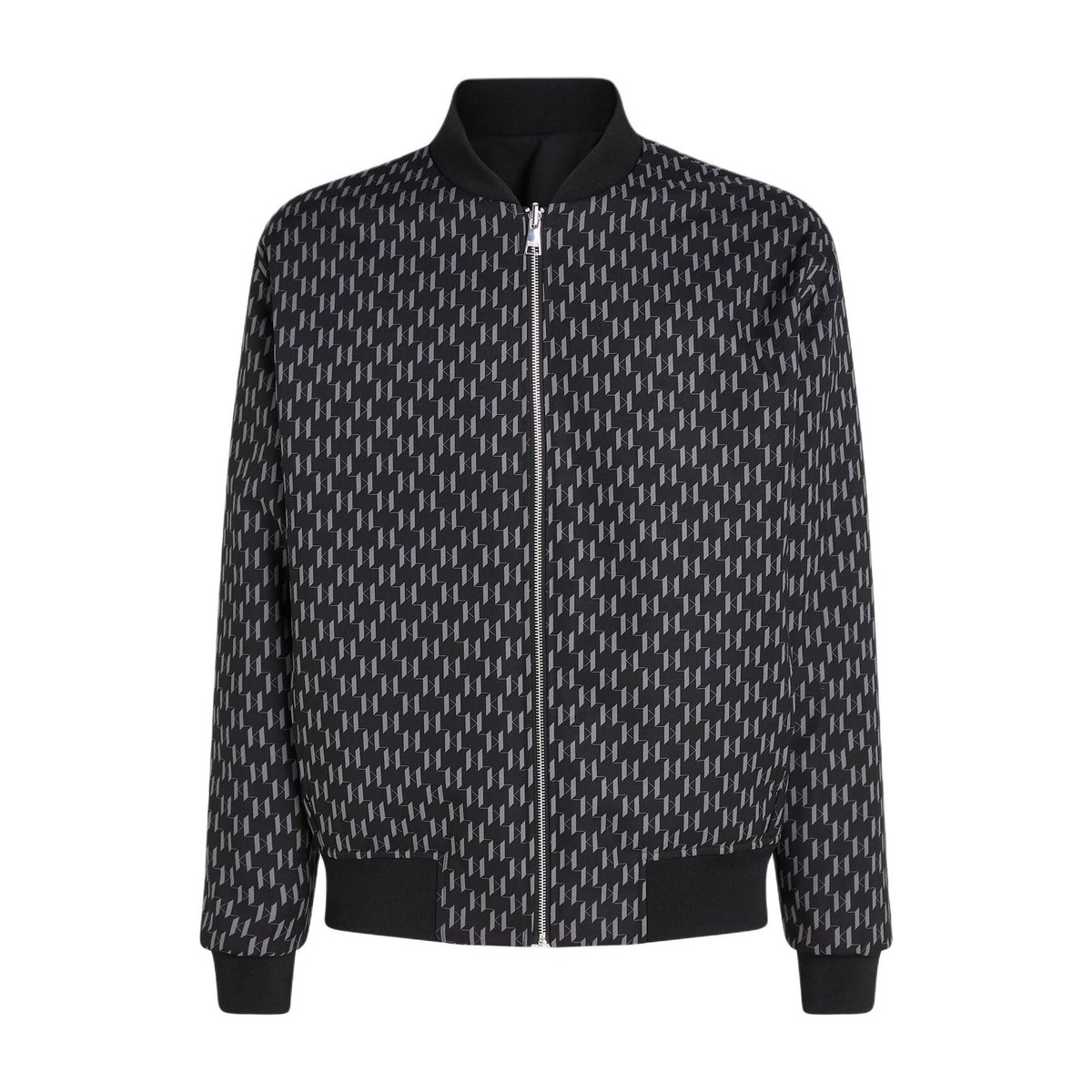 KARL LAGERFELD FW24 Reversible Baseball Collar Jacket Black