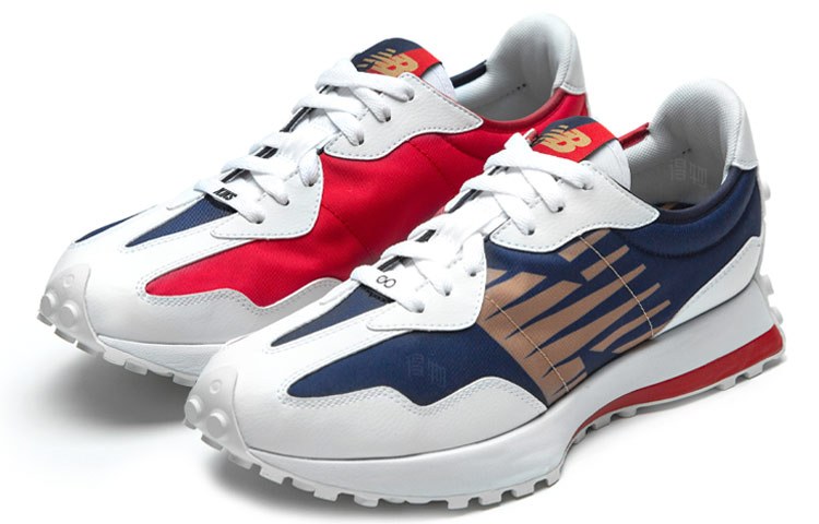 New Balance 327 White Blue Red