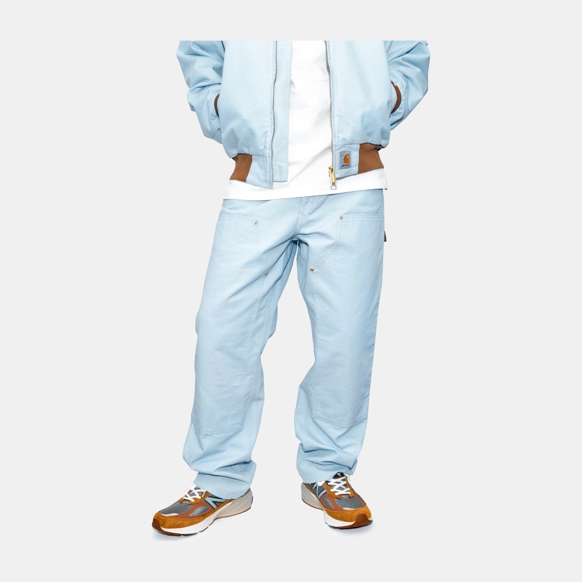 Carhartt WIP SS24 Logo Pants Light Blue