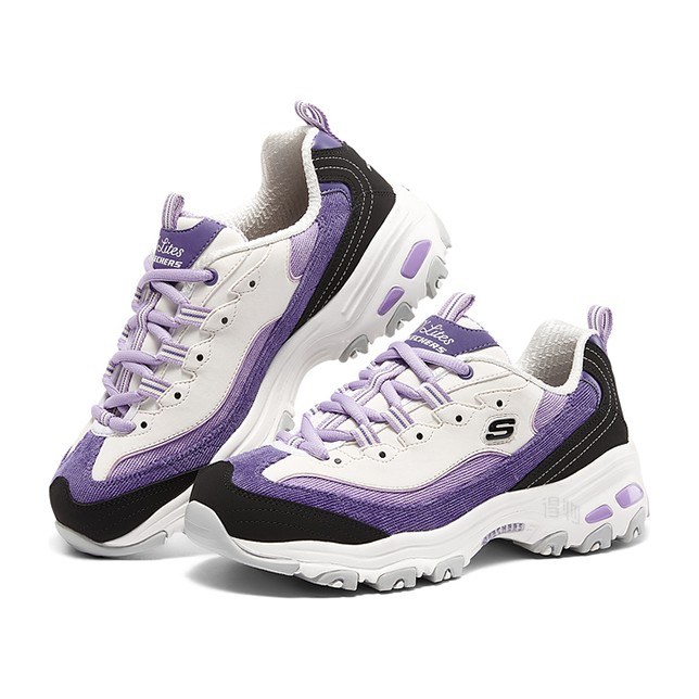 Skechers D'LITES 1.0 White Purple