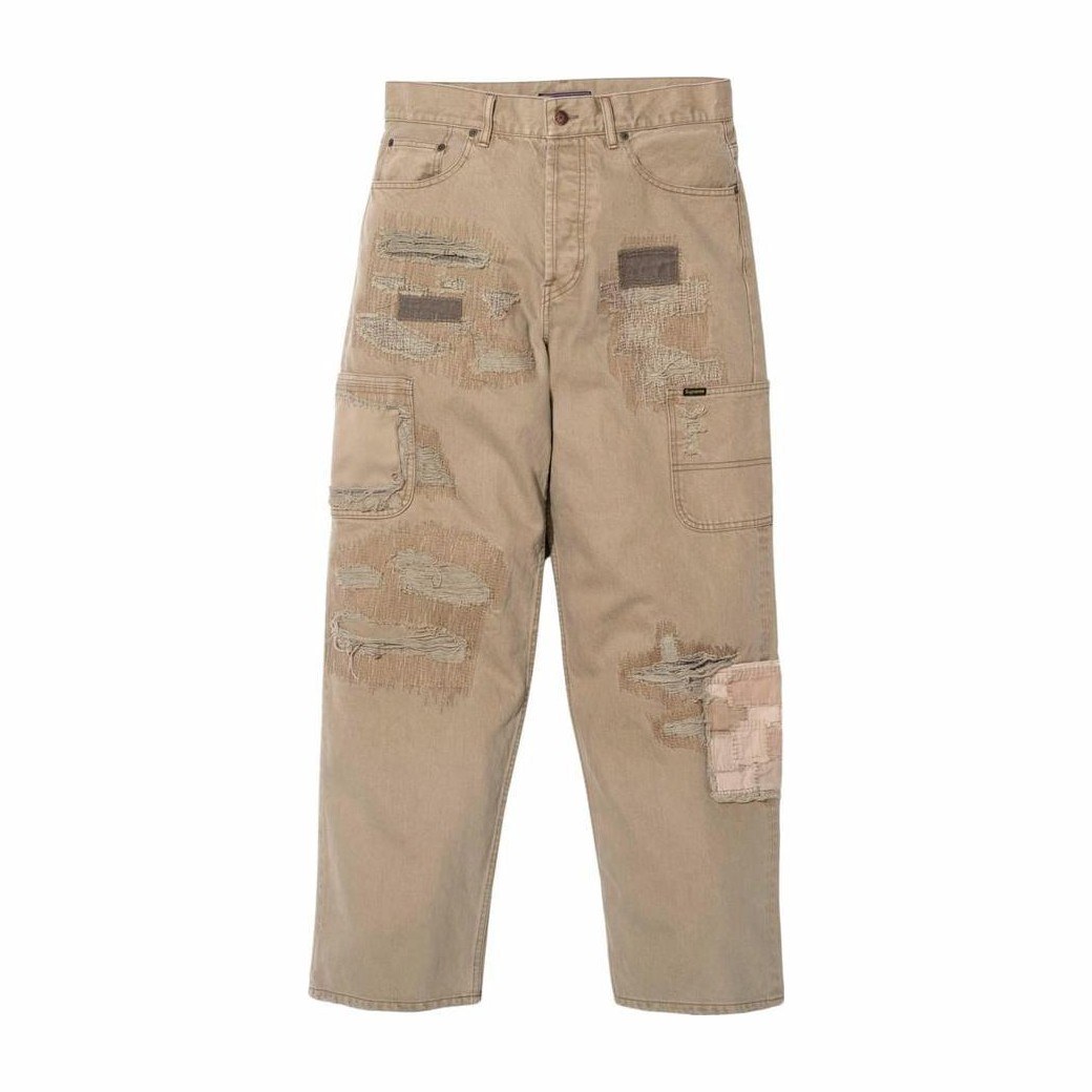 Supreme x BLACKMEANS Mended Loose Fit Jean