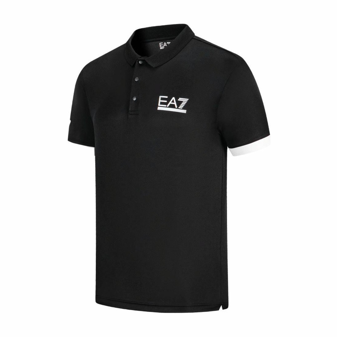 Emporio Armani EA7 SS24 Logo Polo Black