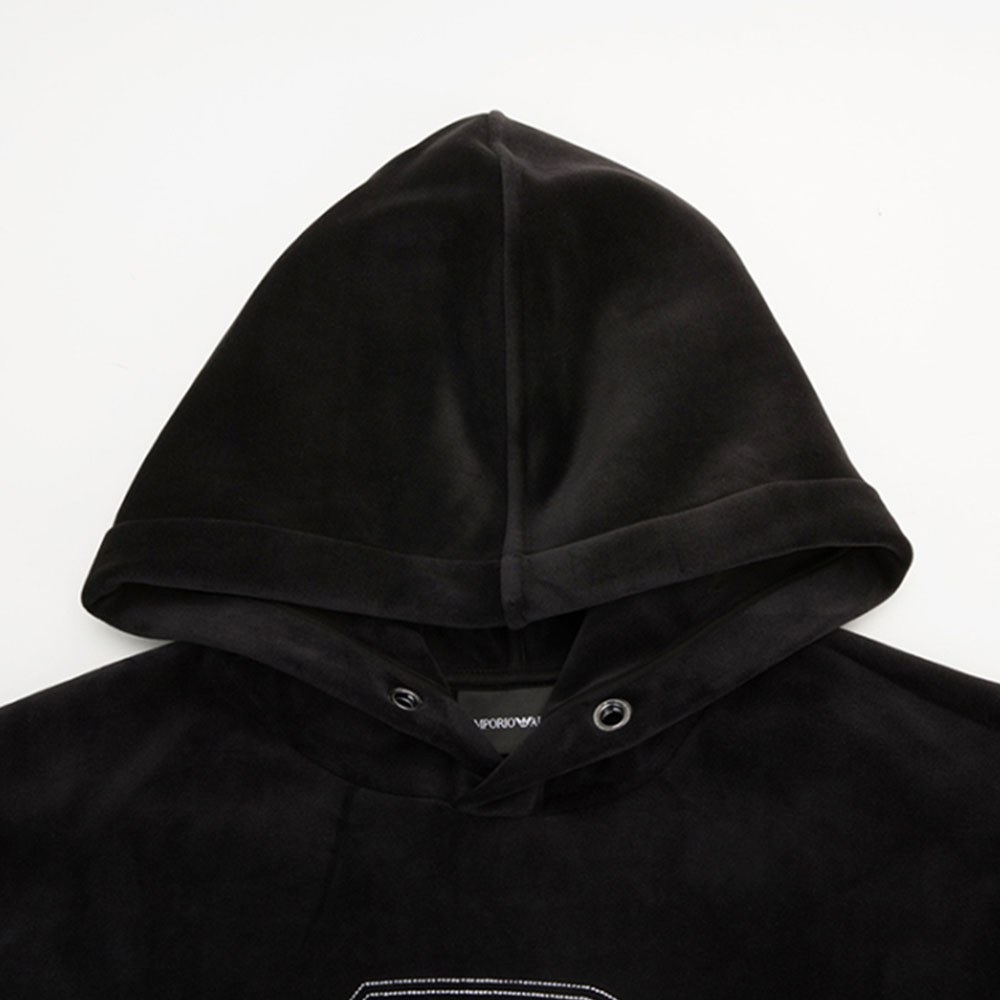 EMPORIO ARMANI Logo Hoodie Black