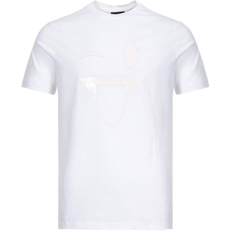 Emporio Armani Printed Cotton T-Shirt White