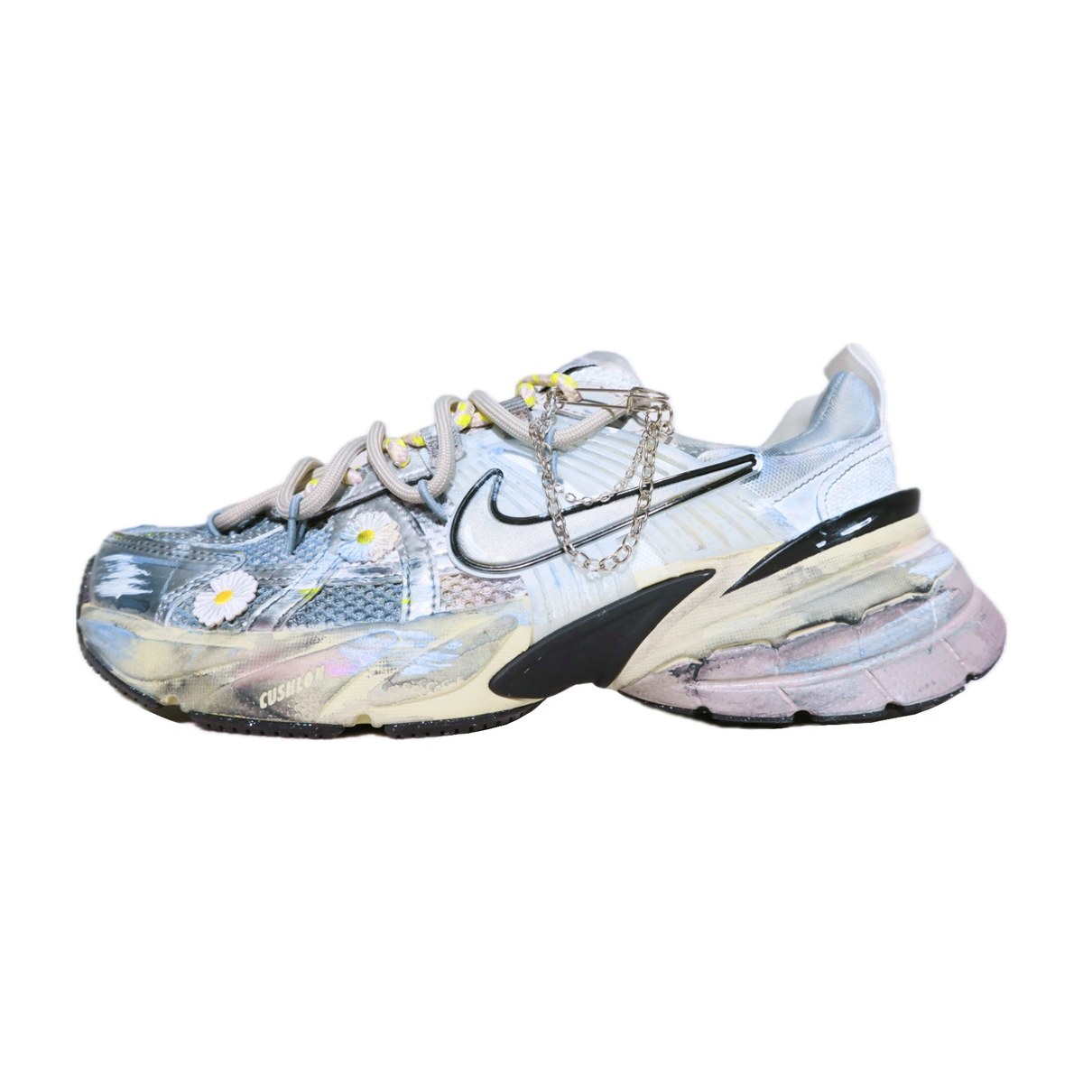 Nike V2K Run Yellow White