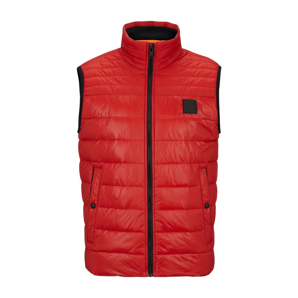 HUGO BOSS Logo Print Waterproof Jacket Red