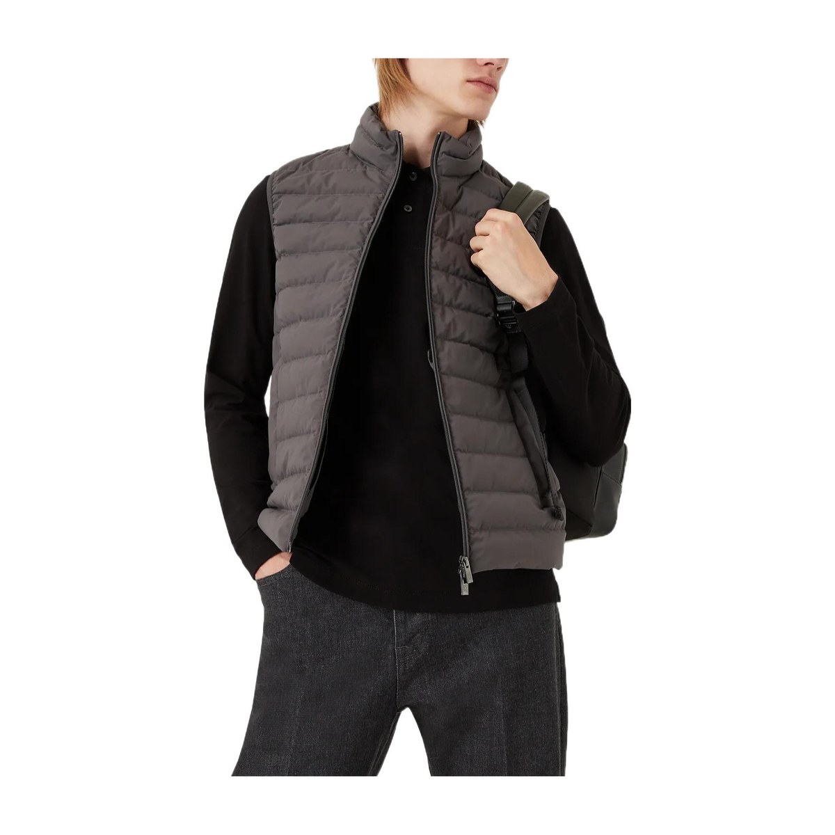 Emporio Armani FW22 Quilted Vest Gray