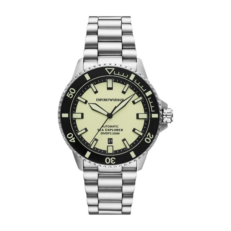 Emporio Armani Mechanical Watch 42mm Yellow Dial