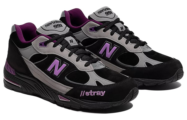 New Balance 991 Black Grey Purple