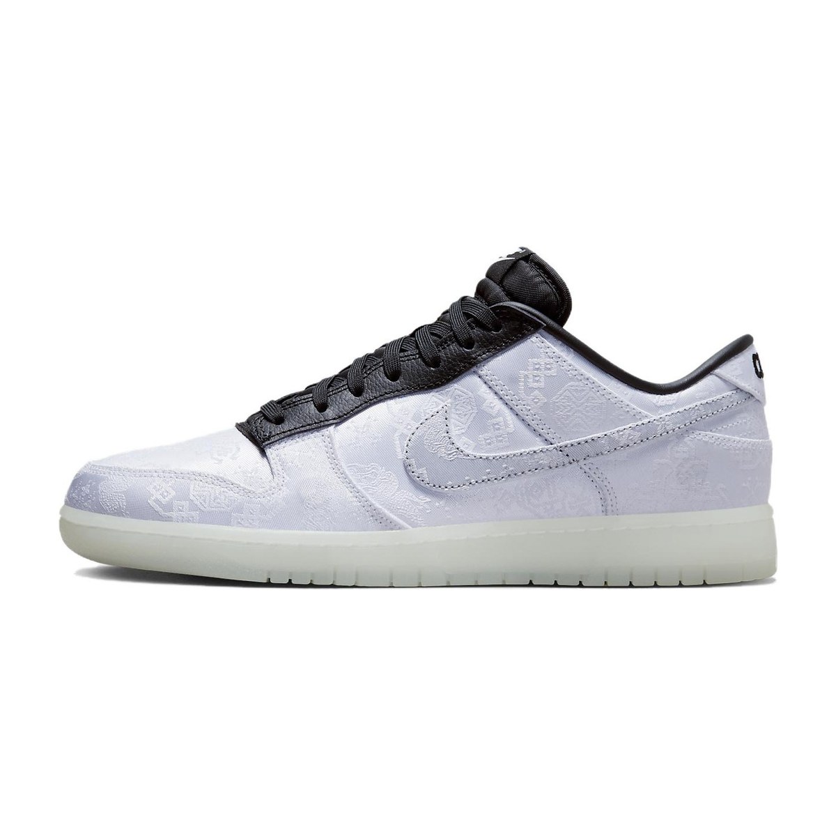 Fragment Design x CLOT x Nike Dunk Low "White Silk"