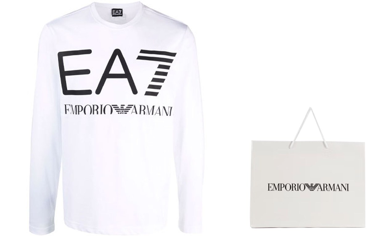 Emporio Armani EA7 Long Sleeve T-Shirt White