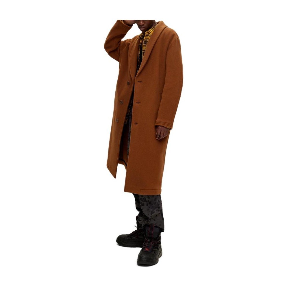 Hugo Boss Rust Wool Blend Coat