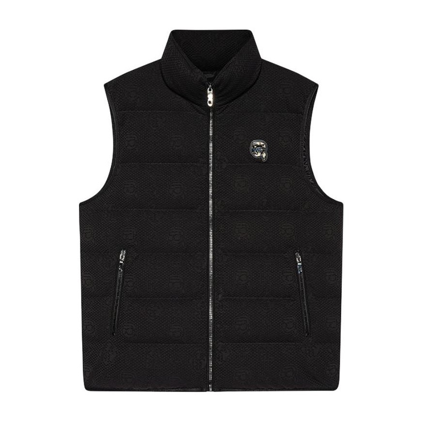 KARL LAGERFELD Logo Jacquard Sleeveless Down Vest