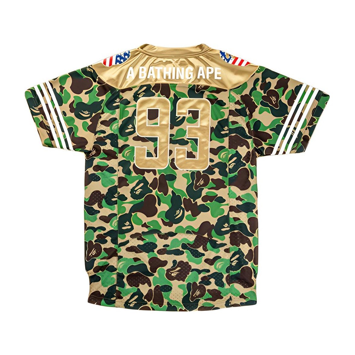 BAPE x adidas Camo Football Tee