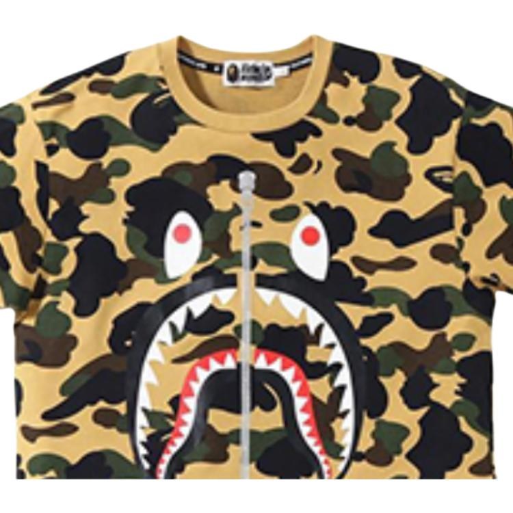 A BATHING APE Bape Camo Shark Tee