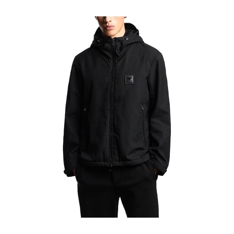 Emporio Armani Hooded Zip Cotton Jacket