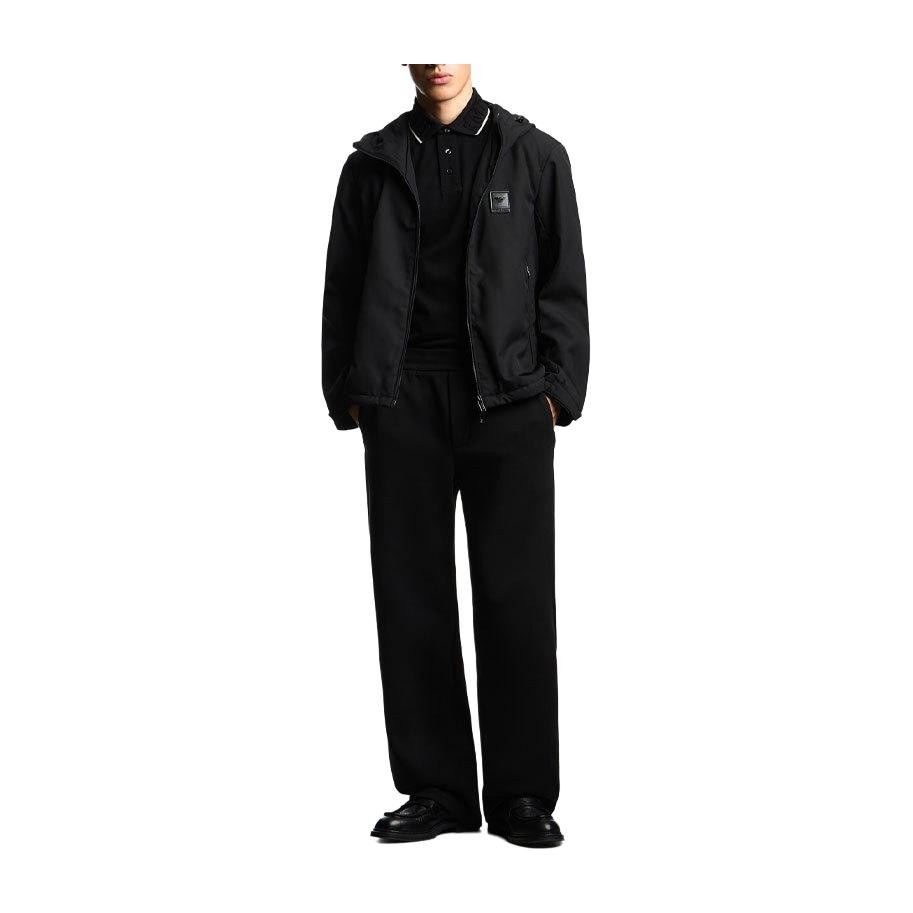 Emporio Armani Hooded Zip Cotton Jacket