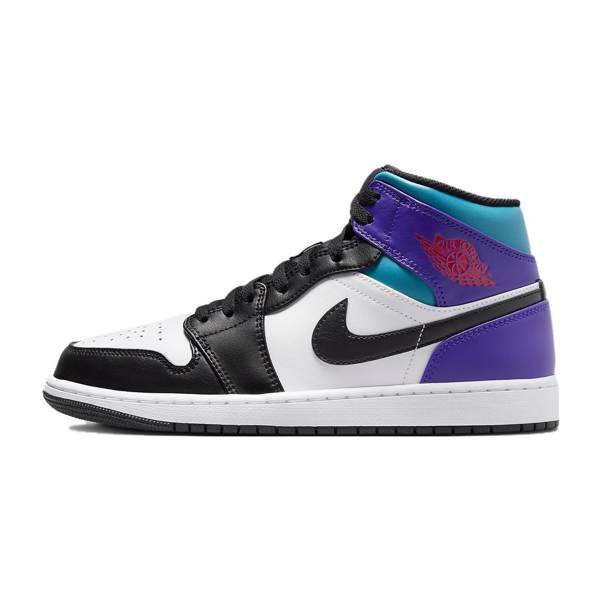 Jordan Air Jordan 1 Mid Black White Purple