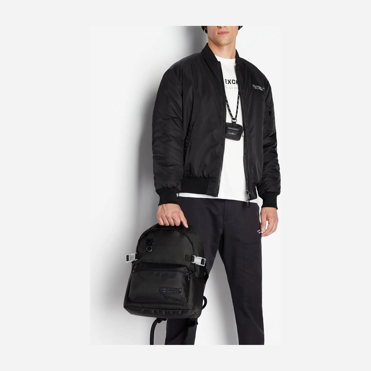 Armani Exchange FW23 Black Cotton Jacket