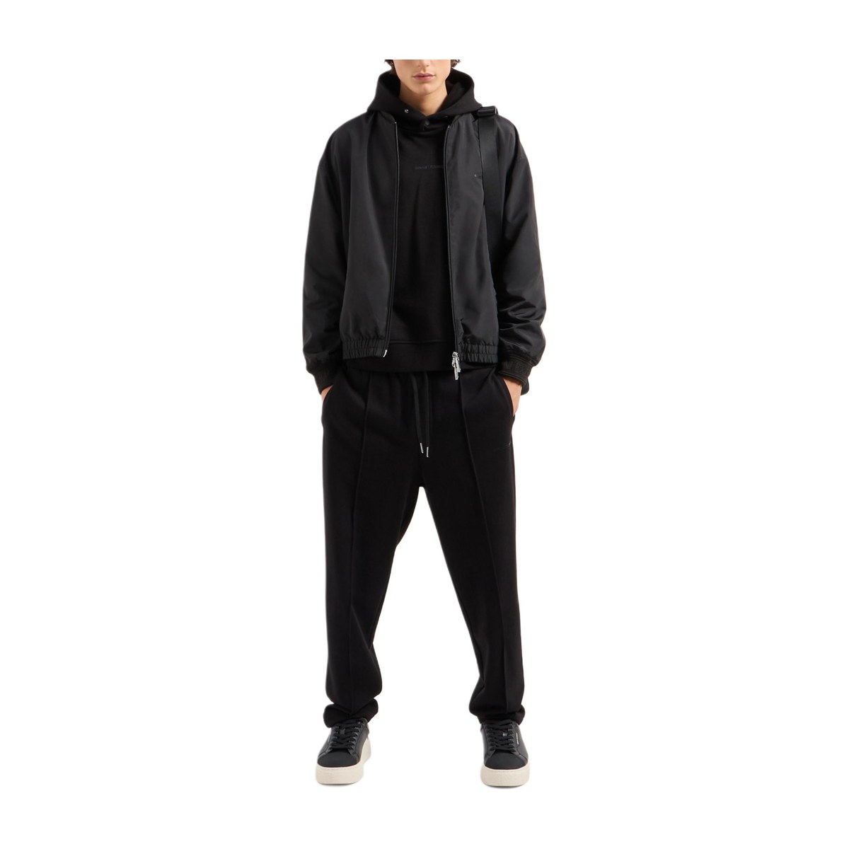 Armani Exchange FW24 Logo Hoodie Black