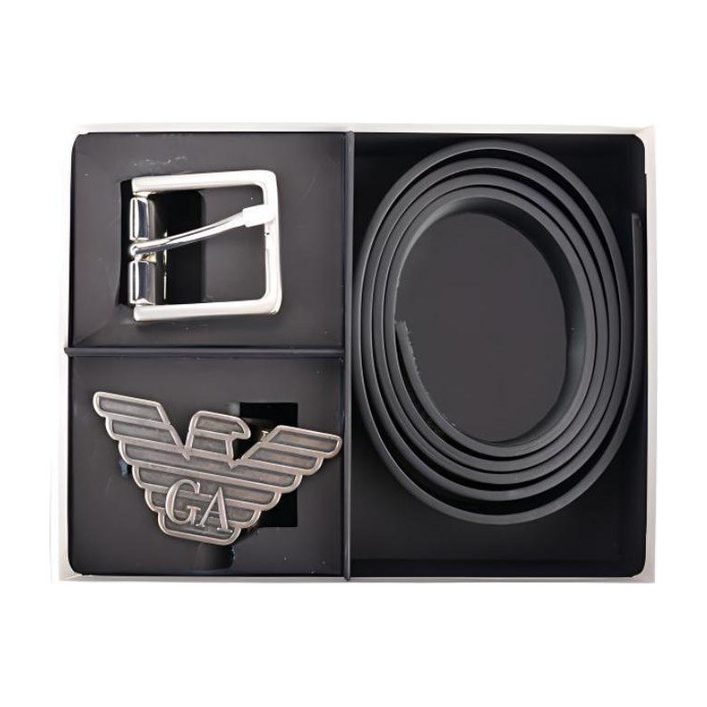 Emporio Armani EA Leather Belt Black