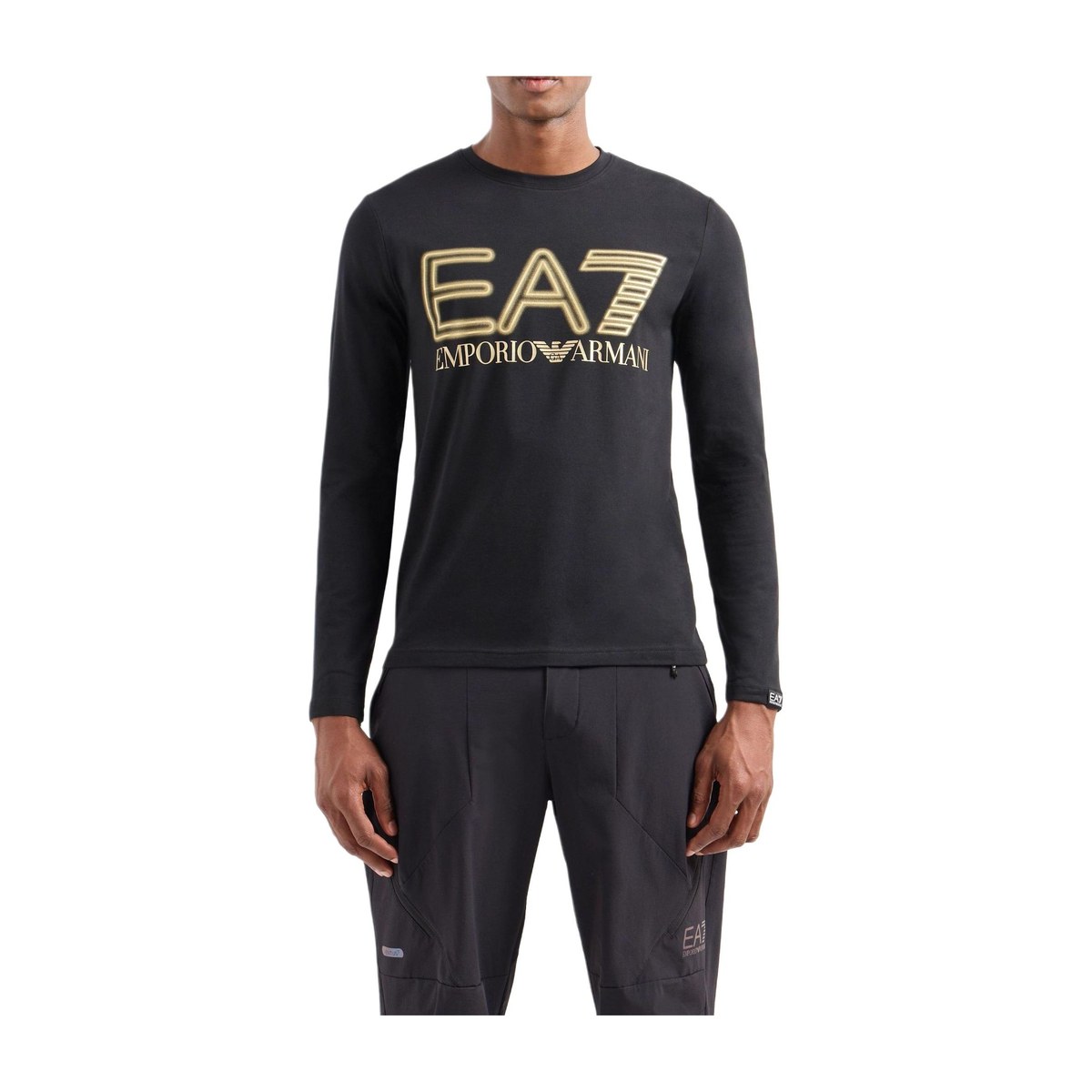 Emporio Armani Logo Crewneck Sweatshirt Black
