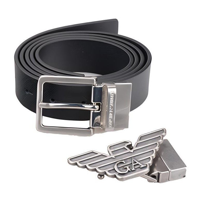 Emporio Armani EA Leather Belt Black