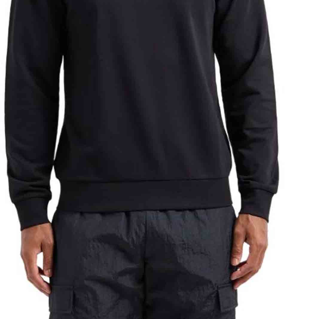 Emporio Armani EA7 SS24 Logo Crewneck Sweatshirt Black