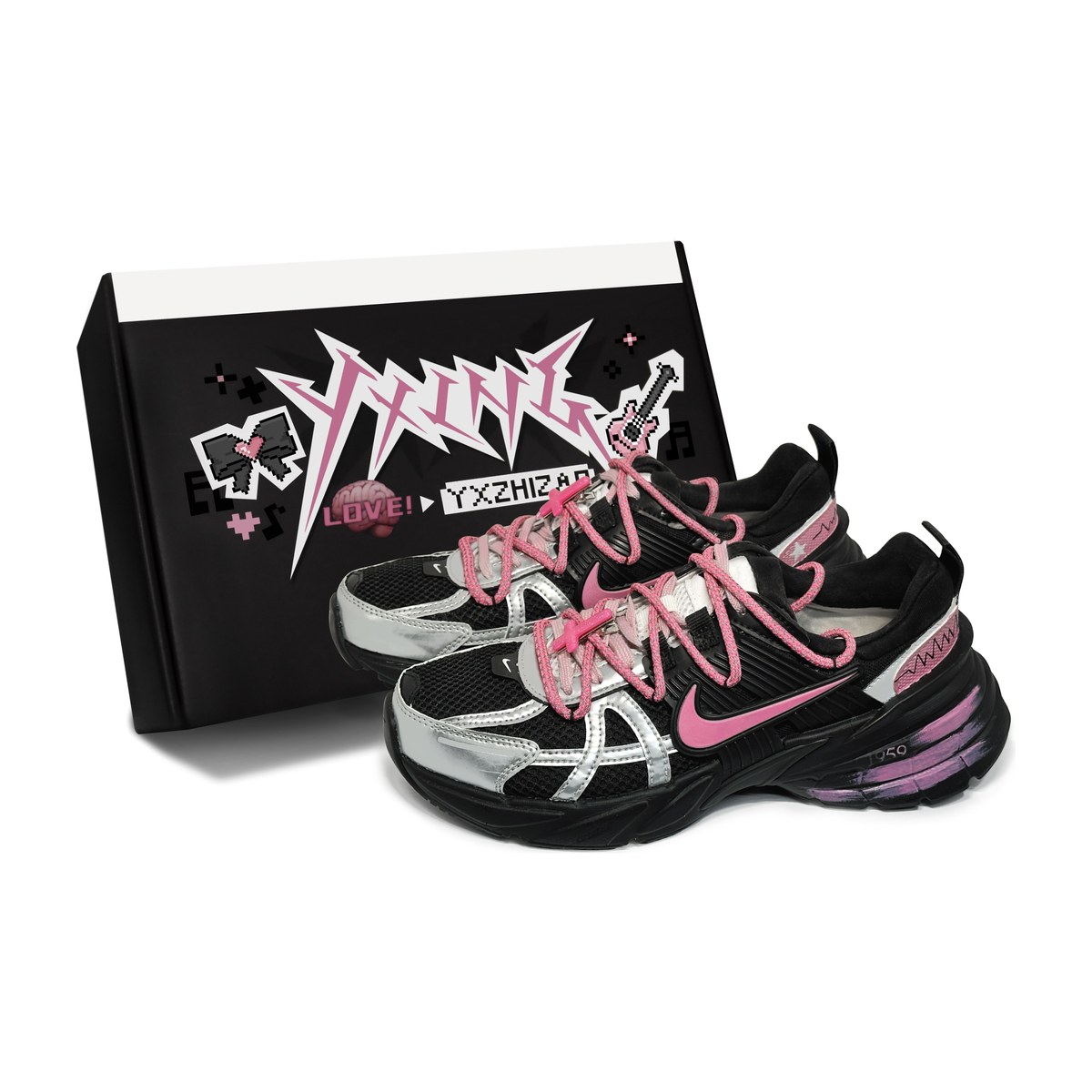 Nike V2K Run Black Pink