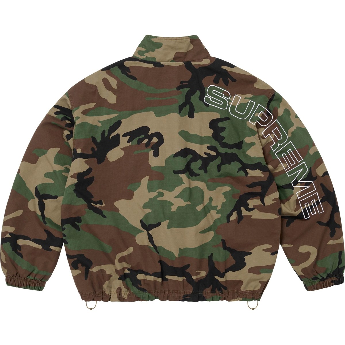 Supreme FW25 WEEK1 Spellout Embroidered Ripstop Track Jacket