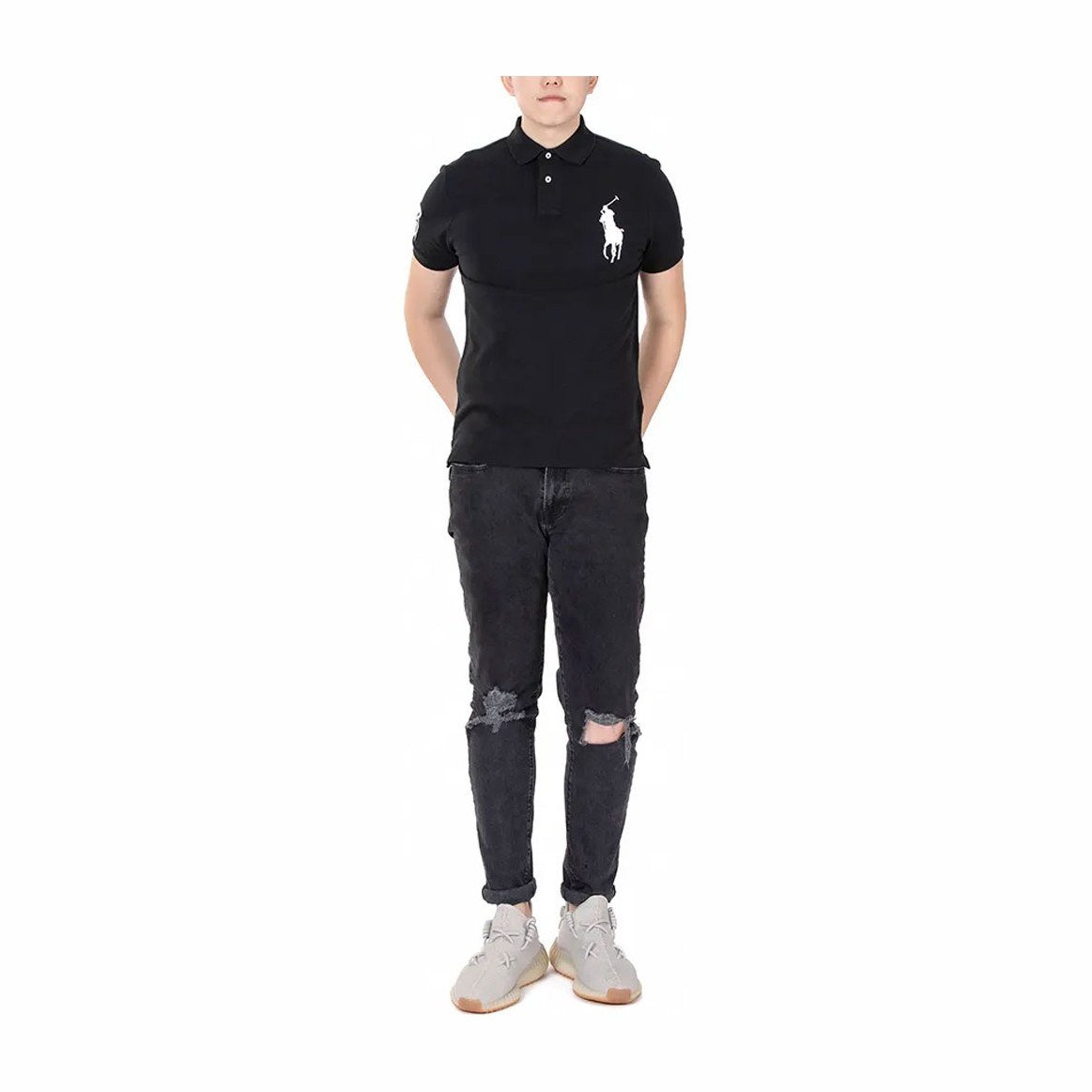 Polo Ralph Lauren Big Pony Logo Polo Shirt Dark Grey