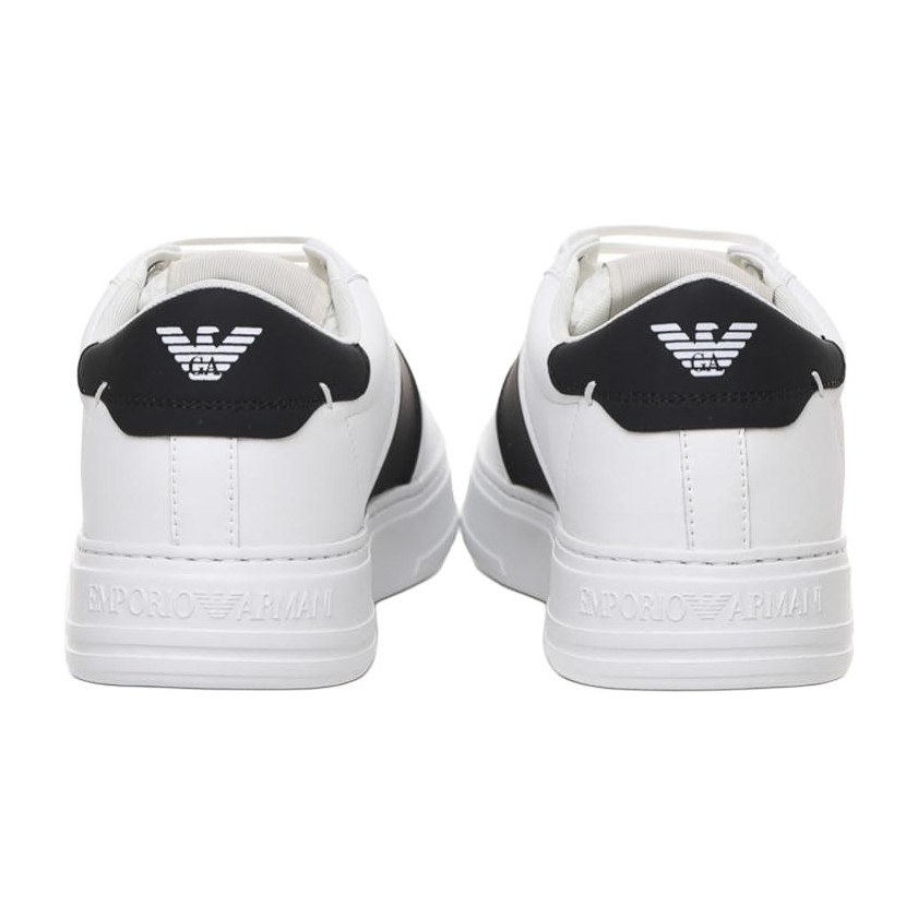 Emporio Armani Logo Stripe Low Top White Black