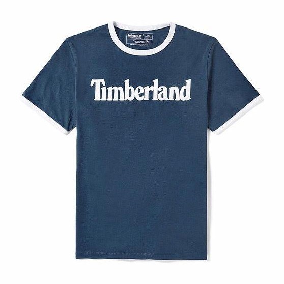 Timberland Crew Neck Printed T-Shirt Deep Sapphire Blue