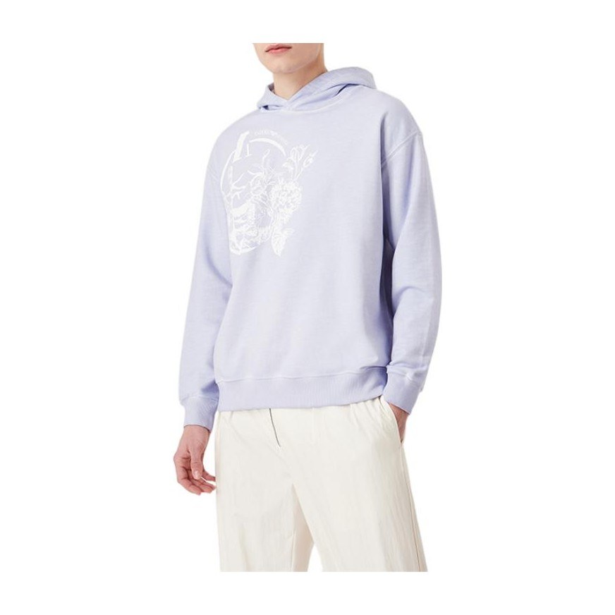 Emporio Armani SS22 Floral Hoodie Purple