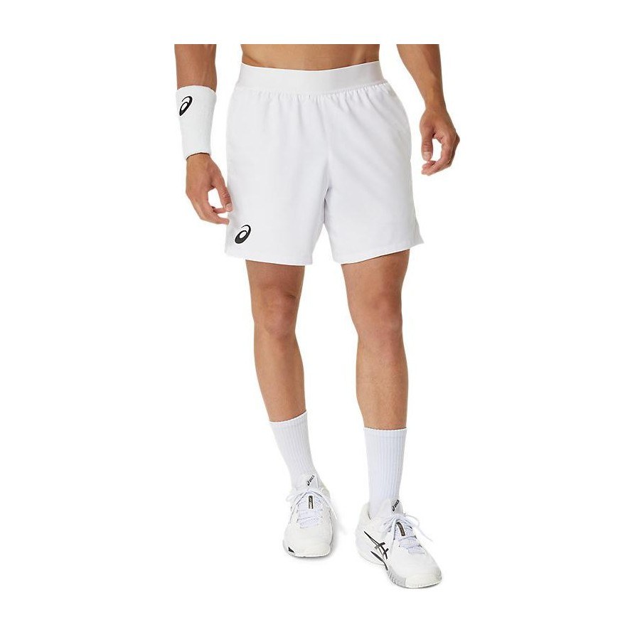 Asics Logo Print Casual Shorts White