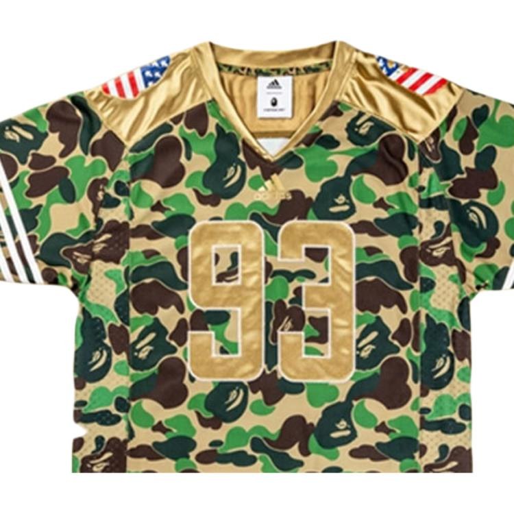BAPE x adidas Camo Football Tee