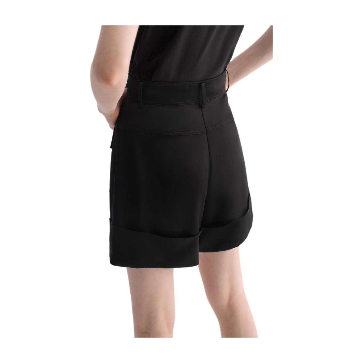KARL LAGERFELD Satin Shorts Black